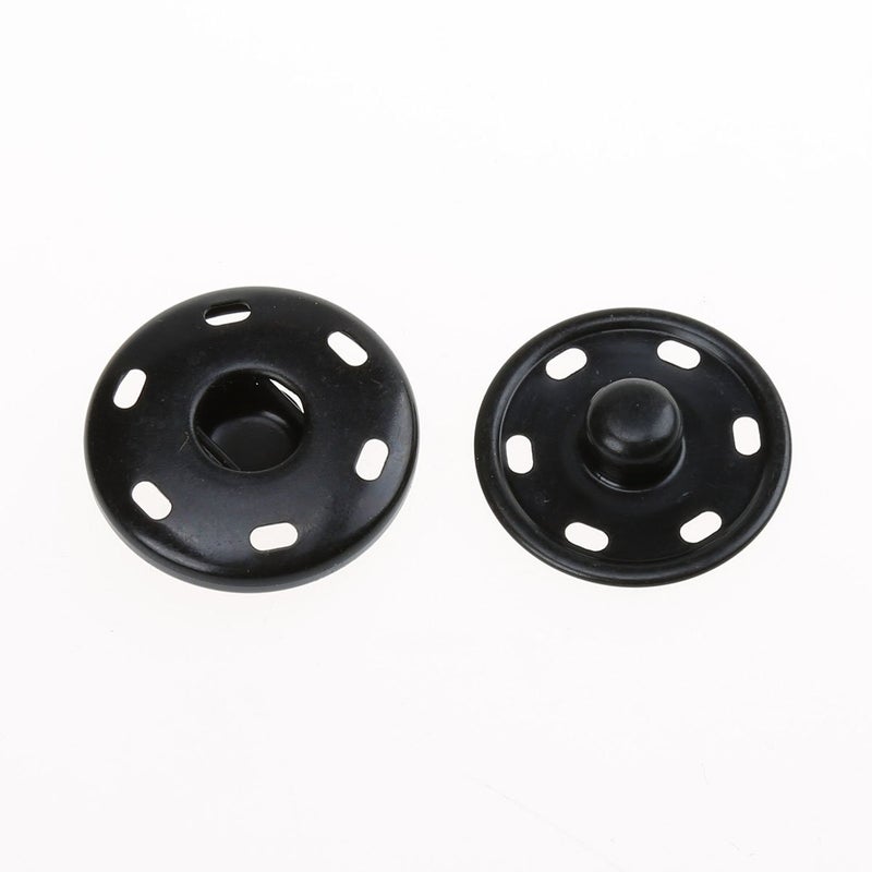 COTOWIN Sew-On Snaps,Black Press Buttons,Pack of 10,25mm - Image 2